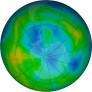 Antarctic ozone map for 2024-06-19